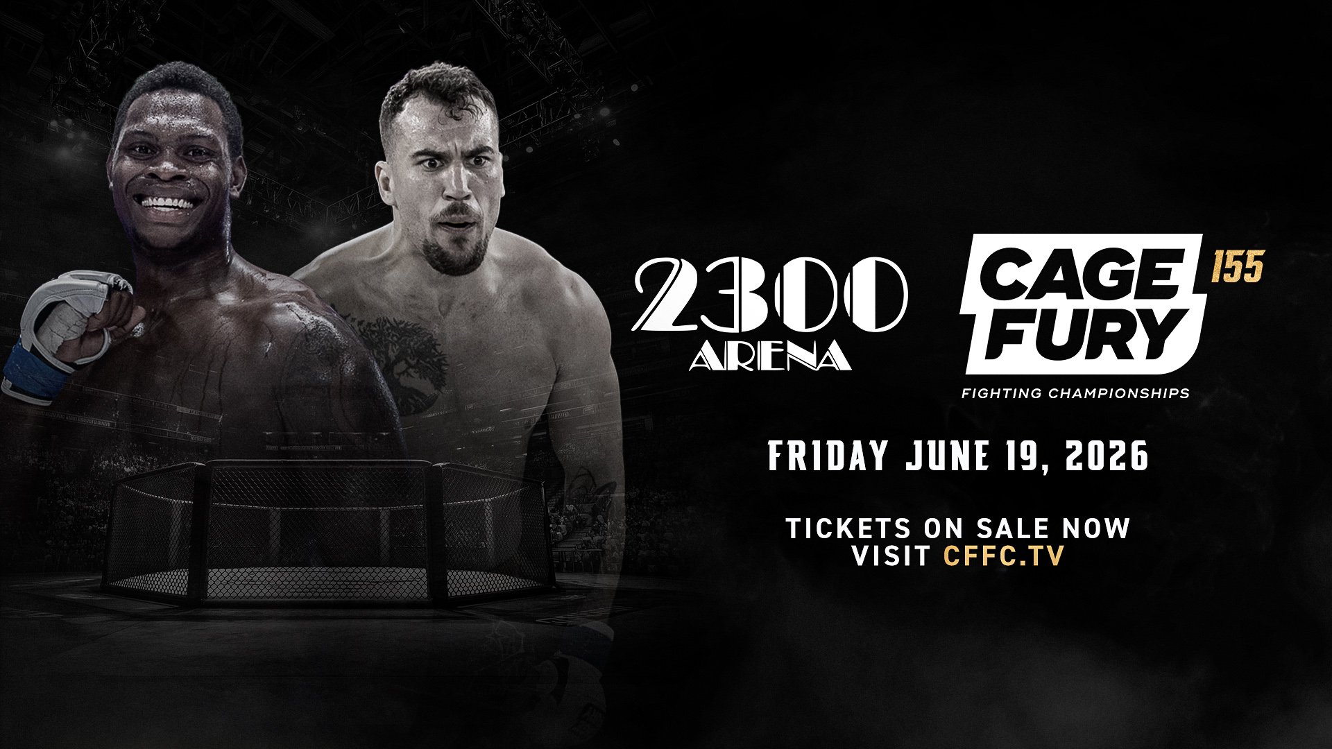 CFFC 155 official for Friday, June 19 at Philadelphia's 2300 Arena